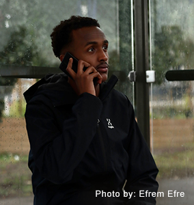 teen on phone