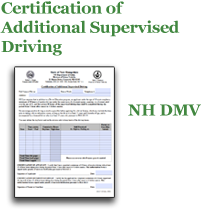 download/view teen 2.	NH DMV – Certification of Additional Supervised Driving 